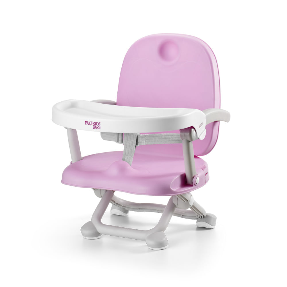 Cadeira de Alimentação de Encaixe em Mesa 6M-15KG Multikids Baby Click N'  Clip Rosa - BB378 - multikidsbaby