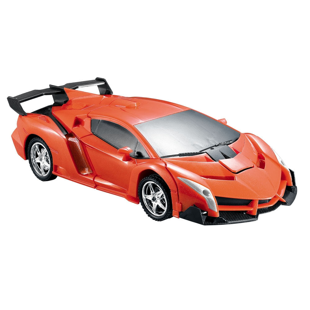 Carrinho Controle Remoto Laranja Racing Nitro Multikids BR1144